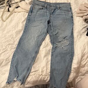 American Eagle Outfitters Women's Ripped Light Blue Jeans